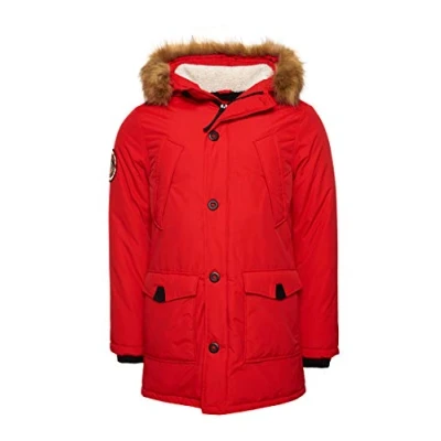 Image of Superdry Men&#039;s Everest Parka, Red (Deep Berry Hw6), 2XL