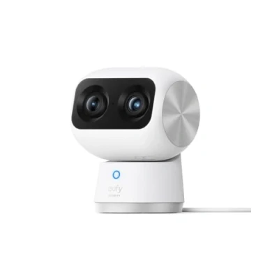 Image of eufy Security Indoor Cam S350, Dual Cameras, 4K UHD Resolution, Surveillance Camera with 8x Zoom and 360 PTZ, Human/Animal AI, Ideal for Baby Monitor/Pet Camera/Home Surveillance, Band Wi Fi 6