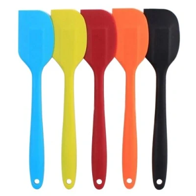 Image of Brussels08 1Pc Silicone Cake Cream Butter Spatulas Non Stick Heat Resistant Mixing Batter Scraper Brush Baking Spoon for Pastry Cooking Random