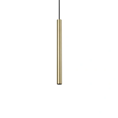 Image of Ultrathin Round 40cm LED Slim Pendant Ceiling Light Satin Brass 3000K
