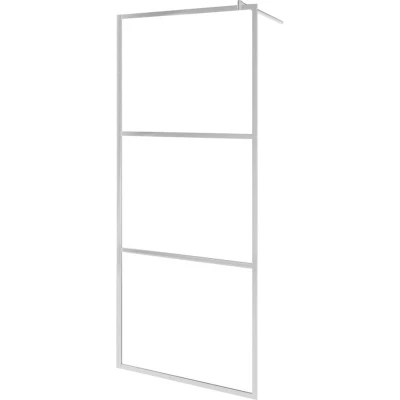 Image of vidaXL Walk in Shower Wall with Half Frosted ESG Glass 90x195 cm