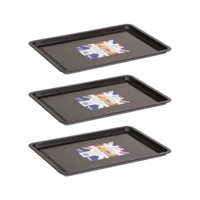 Image of Wham Non Stick Baking Tray (Set of 3 (32x23x1.5 cm)),F35