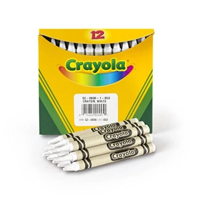Image of Crayola Crayons, White, Single Color Crayon Refill, 12 Count Bulk School Supplies