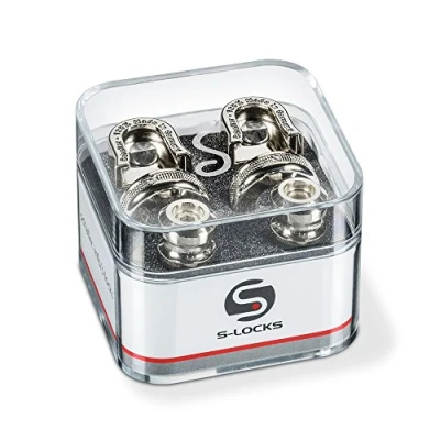Image of Schaller Strap Locks Guitar S Lock Pair (Nickel Plate)