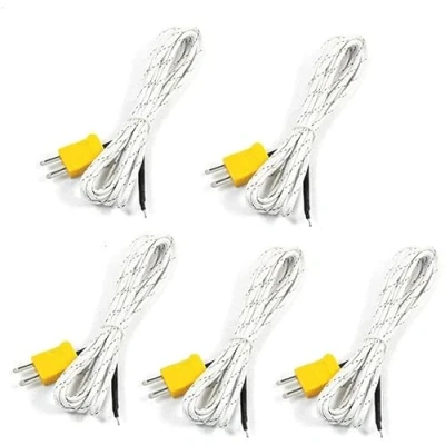 Image of Fasizi 5pcs K Type 50 400C Temperature Sensor Thermocouple Probe 1Meter(3.3Ft)