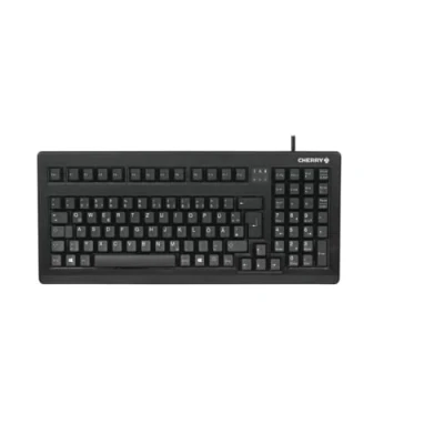 Image of CHERRY G80 1800, Internationales Layout, QWERTY Tastatur, kabelgebundene kompakt, platzsparend, ergonomisch, mechanische MX SWITCHES, schwarz