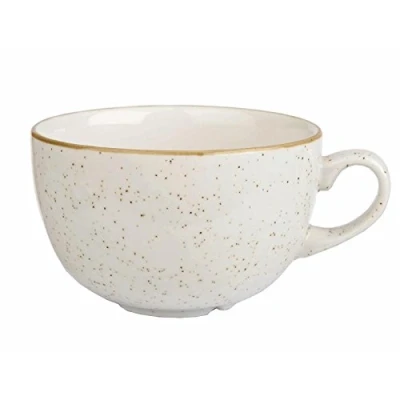 Image of Churchill Stonecast Cappuccino Cup Barley White 12oz Pack of 12