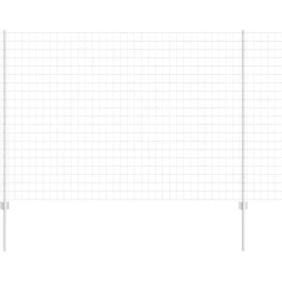 Image of vidaXL Euro Fence with 10 U Posts Silver 1,6x10 m Steel