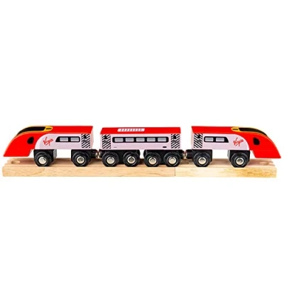 Image of Bigjigs Rail Virgin Pendolino Train Toy for Wooden Set, Accessories,