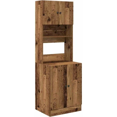Image of vidaXL Kitchen Cabinet Old Wood 60x50x180 cm Engineered