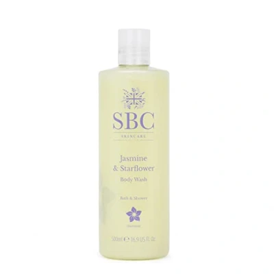 Image of SBC Skincare Jasmine &amp; Starflower Body Wash 500ml Floral For All The Family Vegan Friendly Shower Gel Moisturising Dry Skin SLS Free