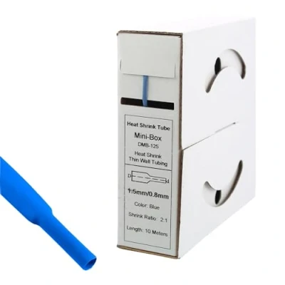 Image of Offgridtec Heat Shrink Tube 1.6 mm &gt; 0.8 Blue Dispenser Box Workshop Car