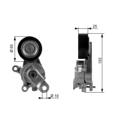 Image of 6Q0145299 Tensioner Pulley GATES FleetRunner Micro V Kit T38209 VOLKSWAGEN: Polo IV Hatchback, Passat B6 Variant, GOLF 6, SKODA: Fabia 2