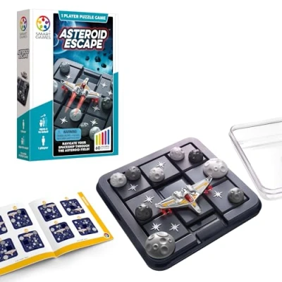 Image of Smart Games Asteroid Escape, Puzzle Game with 60 Challenges, 8+ Years, 24x17x4.5 cm (LxWxH)