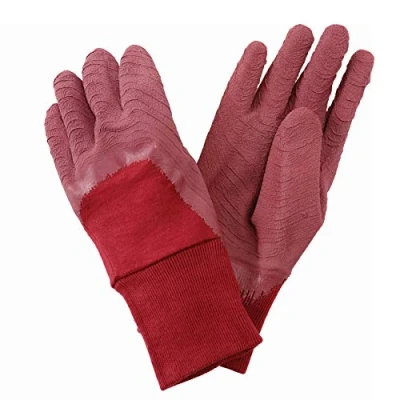 Image of Kent &amp; Stowe Ultimate All Round Latex Gardening Gloves Red (Small)