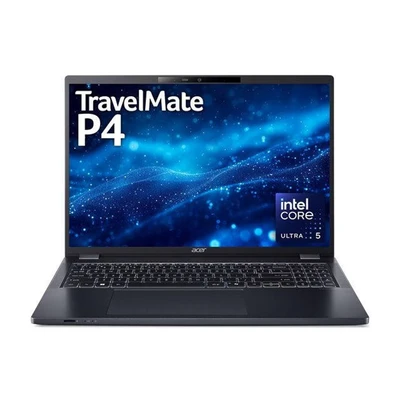 Image of Acer TravelMate P4 NX.B9BEK.001 Laptop, 40.6 cm (16&quot;) WUXGA Display, Intel Core Ultra 5 125U, 16 GB DDR5 RAM, 512 SSD, Windows 11 Pro, Black
