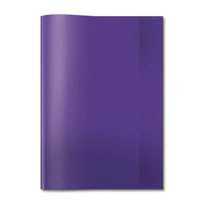 Image of HERMA 7496 Exercise Book Covers DIN A4 Transparent Made of Durable and Wipe Clean Polypropylene Film, Set 25 Protectors for Books, Purple