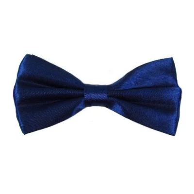Image of BB Accessories Satin Bow Tie Plain Navy