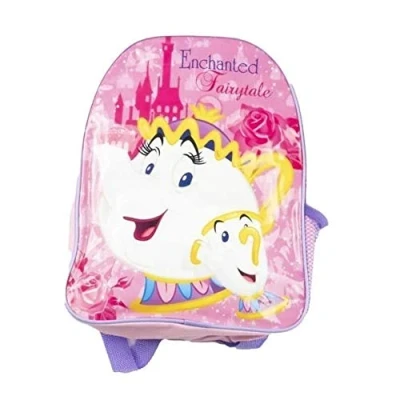 Image of Mrs Potts &amp; Chip Character Junior Back Pack School Bag with Mesh Side Pocket