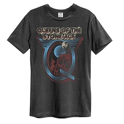 Image of Amplified Queens of The Stone Age Outer Unisex T Shirt, Charcoal, S