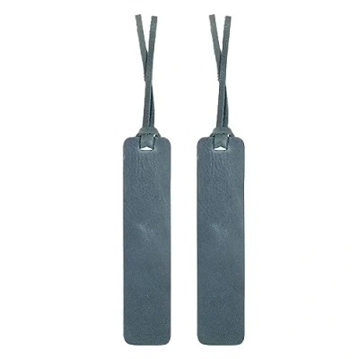 Image of Londo Genuine Leather Handmade Bookmark (Set of 2) (Blue, Knotted)