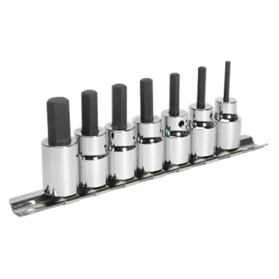 Image of Sealey Premier Hex Socket Bit Set 7pc 3/8&quot;Sq Drive Metric