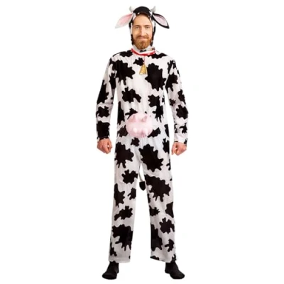 Image of Boland 84160 Adult Crazy Cow Costume, Multicoloured, M L