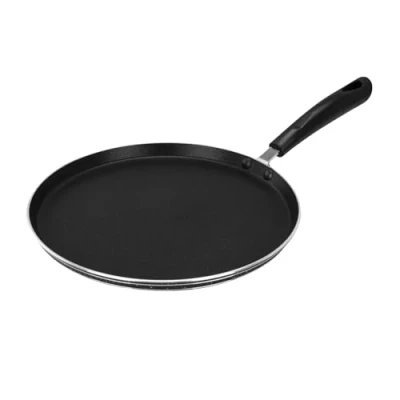 Image of Royalford Non Stick Pancake Pan, 26CM Induction Crepe Pan with Heat Resistant Handle, Griddle Dosa Tawa Ideal for Chapatti Pancakes Omelettes Flatbreads Fried Eggs Tortilla