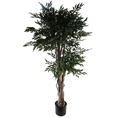 Image of Leaf Realistic Artificial Japanese Fruticosa Ficus Tree, 140cm UV Ruscus