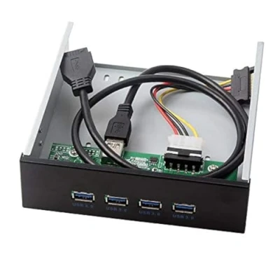 Image of Cablecc USB 3.0 HUB 4 Ports Front Panel to Motherboard 20Pin Connector Cable for 5.25 CD ROM Bay