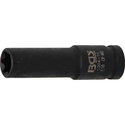 Image of BGS 5204 16 Impact Socket E Type, deep 12.5 mm (1/2&quot;) Drive E16