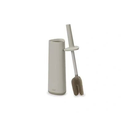 Image of Joseph Flex 360, Advanced Smart Toilet brush and Storage Holder Set with anti drip, clog, triple action replaceable head Matt Finish, Ecru