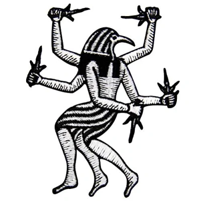 Image of Horus Egyptian God of Kingship and The Sky Patch Embroidered Badge Iron On Sew Emblem