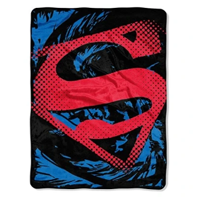 Image of Northwest DC Comics Superman, Super Rip Shield Micro Raschel Throw Blanket, 46&quot; x 60&quot;, Multi Color, 1 Count