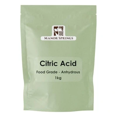Image of Citric Acid 1kg, Food Grade, Anhydrous by Manor Springs