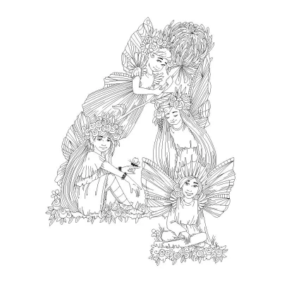 Image of Sweet Dixie SDCSA6278 Kelly OGorman Fairy Number 4 Clear Stamp, A6 Size
