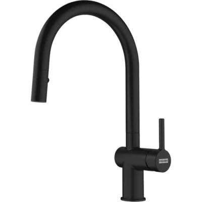 Image of Kitchen Sink tap with a Pull Out spout and Spray Function from Franke Active J Down Black matt 115.0653.404
