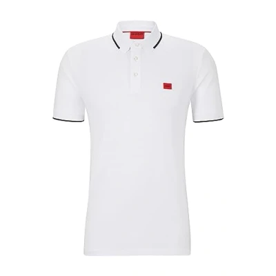 Image of HUGO Deresino Polo shirt, Men&#039;s, Size: Medium, Open white
