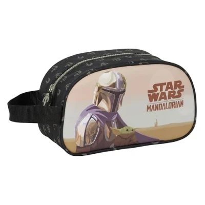 Image of The Mandalorian This is Way Medium Children&#039;s School Toiletry Bag with Handle, Bag, Adaptable to Cart, Easy Cleaning, Comfortable and Versatile, Quality Resistance, 26 x