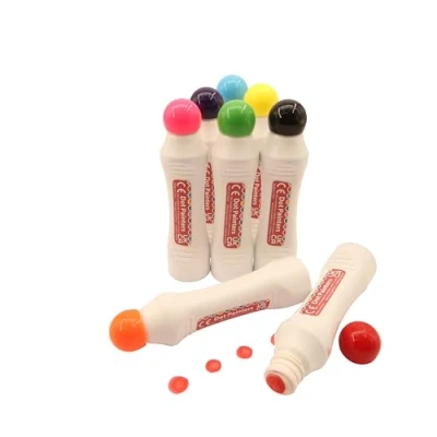 Image of Craftplay Easy grip paint markers Pack of 8 colours Dot Quick drying, no mess, spill non toxic