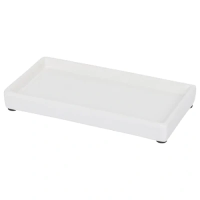 Image of Ceramic Soap Dispenser Tray 17cm White By Harbour Housewares
