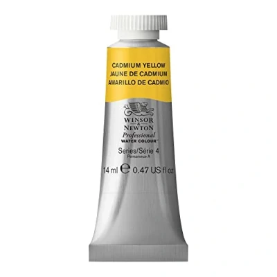 Image of Winsor &amp; Newton Professional Watercolour Paint, Artist Quality, Finest Pigments, Cadmium Yellow, 14 ml Tube