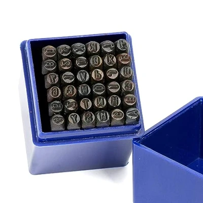 Image of FreeTec 36 pieces Number and Letter Stamp Set, 3mm A Z &amp; 0 9 Alphabet Punch Tool for Wood Leather Plastic Metal Copper DIY