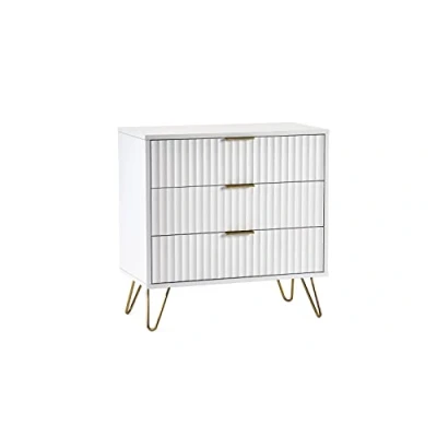 Image of Julian Bowen Murano 3 Drawer Chest White Chests