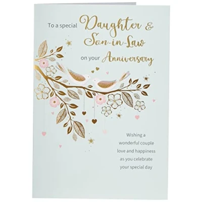 Image of Regal Publishing Classic Annivesary Card Daughter &amp; Son in Law 9 x 6 inches, C80799