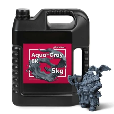 Image of Phrozen Aqua Gray 8K 3D Printer Resin Resolution Photopolymer Standard 405nm UV Curing w/LCD Printers High Precision, Low Shrinkage (5kg)