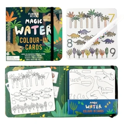 Image of Floss &amp; Rock Dino Magic Water Card Pad and Pen