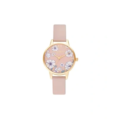 Image of Olivia Burton Analogue Quartz Watch for Women with Pink Vegan Leather Strap OB16AN04
