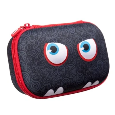 Image of ZIPIT Wildlings Pencil Box for Kids Case School Organizer Bag Large Capacity Pouch (Black)