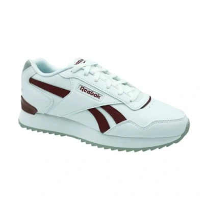 Image of Reebok Unisex Glide Ripple Clip Running Shoes, White/Rich Maroon/Grey 1, 10 UK